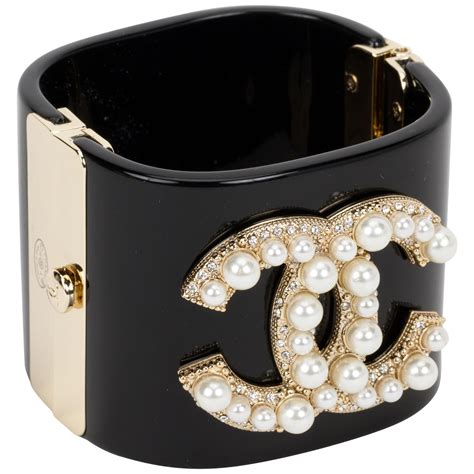 chanel watch cuff black|Chanel cuff bracelet price.